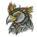 Rasta penquin tattoo design idea