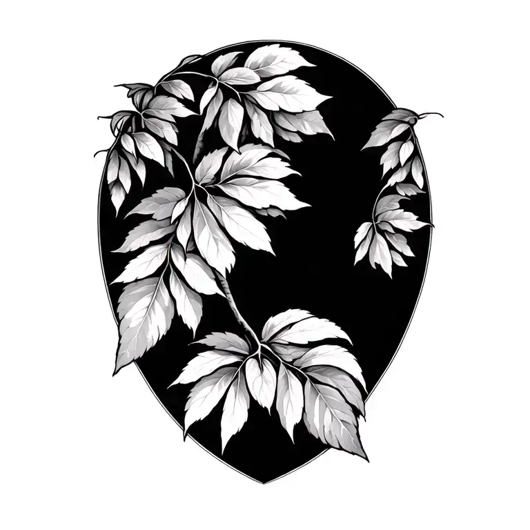 money tree leaves tattoo design idea
