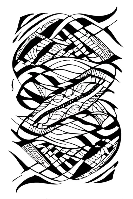 intricate patterns with lines to help fill out an existing patchwork sleeve.  tattoo design idea