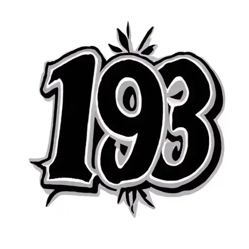 1993 written sign tattoo design idea