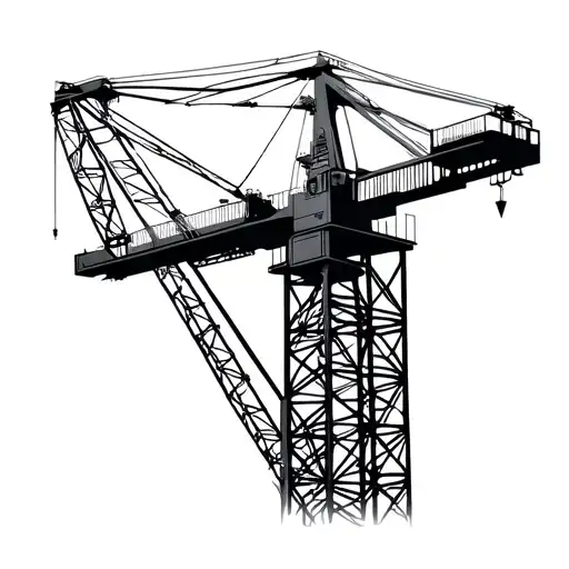 Construction Crane tattoo design idea