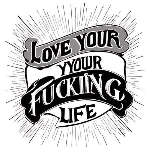 love your fucking life tattoo design idea