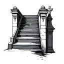 stairs to heaven gates tattoo design idea
