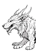 scary cerberus tattoo design idea