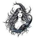 siren tattoo design idea