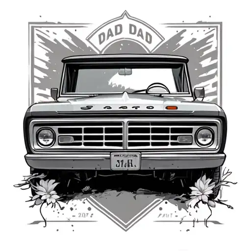 78 f100, dad memorial tattoo design idea