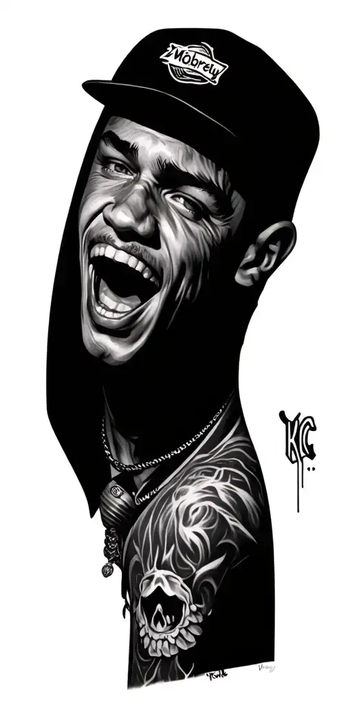 white boy gangster s***KC MOBERLY tattoo design idea