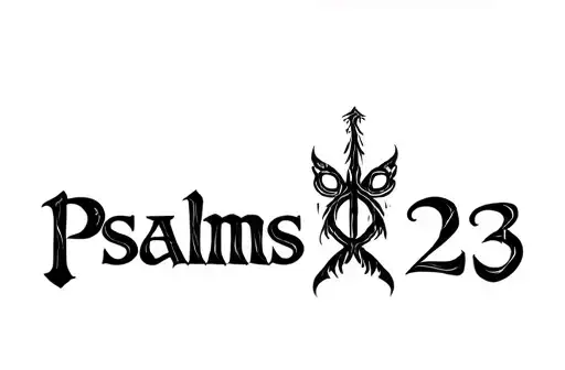 "Psalms 23
" tattoo design idea