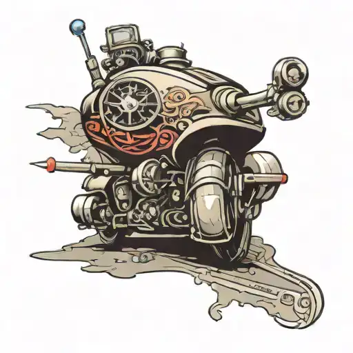 toyota tank tattoo design idea