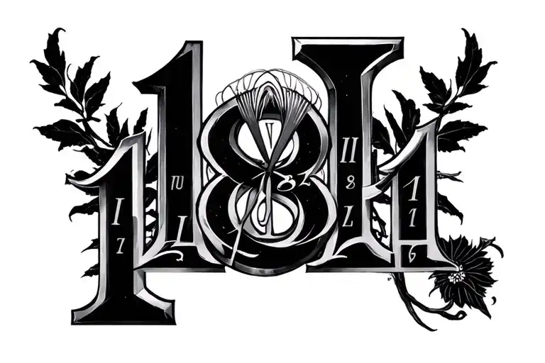 january 18 1981 in Roman numerals tattoo design idea