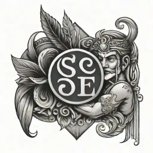 samrat and Yuvin raj with s love symbol tattoo design idea