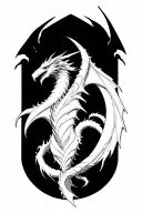 bahamut final fantasy tattoo design idea