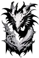 bahamut final fantasy tattoo design idea