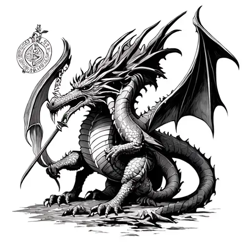 Corinthians gaviões são Jorge slaying the dragon tattoo design idea