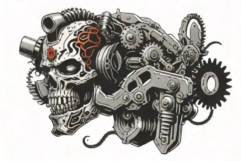 marks the chainsaw man tattoo design idea