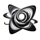 3d atomic whirl tattoo design idea