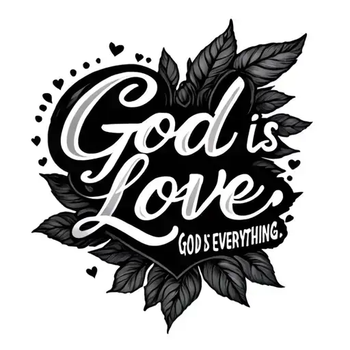 God is love. Love is God. God is everything.  tattoo design idea