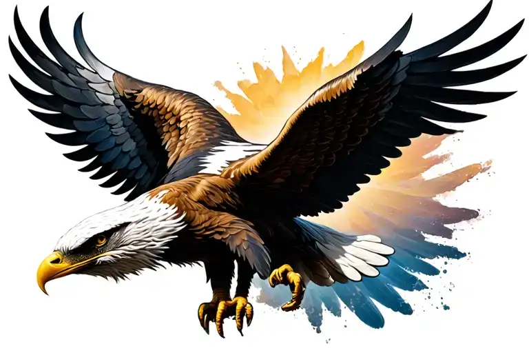 eagle wings tattoo design idea
