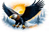 eagle wings tattoo design idea