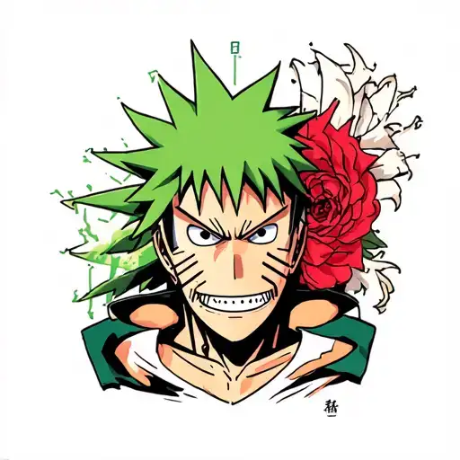 naruto luffy zoro ichigo hollow mask tattoo design idea