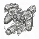 game controller vector illustration design tattoo design idea