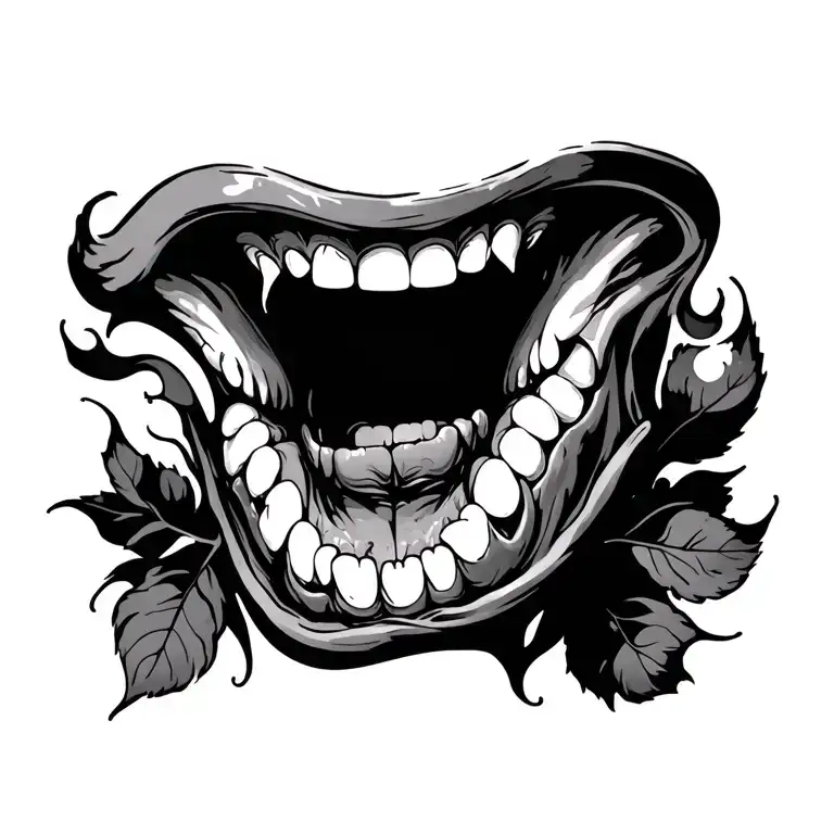 gros bite back tattoo design idea