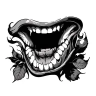 gros bite back tattoo design idea
