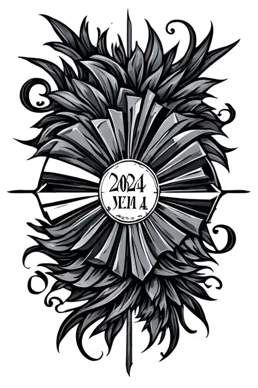 2024 in roman numerals tattoo design idea