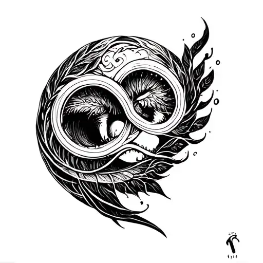 break free cycle infinite tattoo design idea