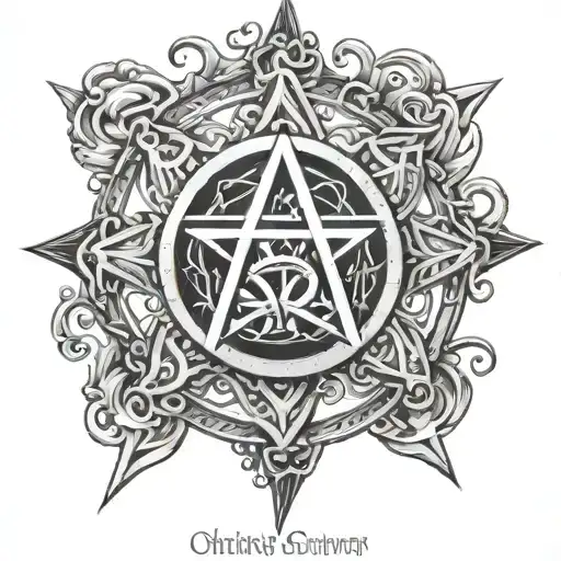 Ohm's Law and the Pentagram tattoo design idea