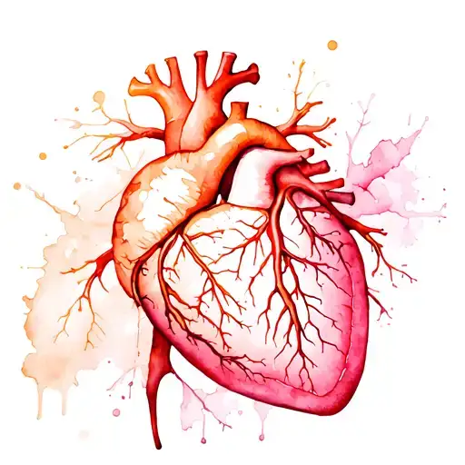 anatomy cardiac tattoo design idea