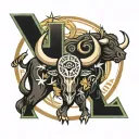 faith , hope ,life ,love ,earth Taurus symbol tattoo design idea