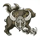 faith , hope ,life ,love ,earth Taurus symbol tattoo design idea