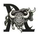 faith , hope ,life ,love ,earth Taurus symbol tattoo design idea