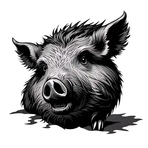 Boar tattoo design idea