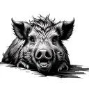 Boar tattoo design idea