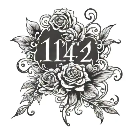 Tattoo with a marriage date 11-4-24 tattoo design idea