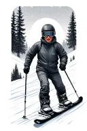 ski tattoo design idea