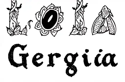 "Lola
Georgia " tattoo design idea