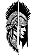 spartan and ares  tattoo design idea