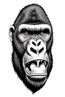 silverback gorilla tattoo design idea