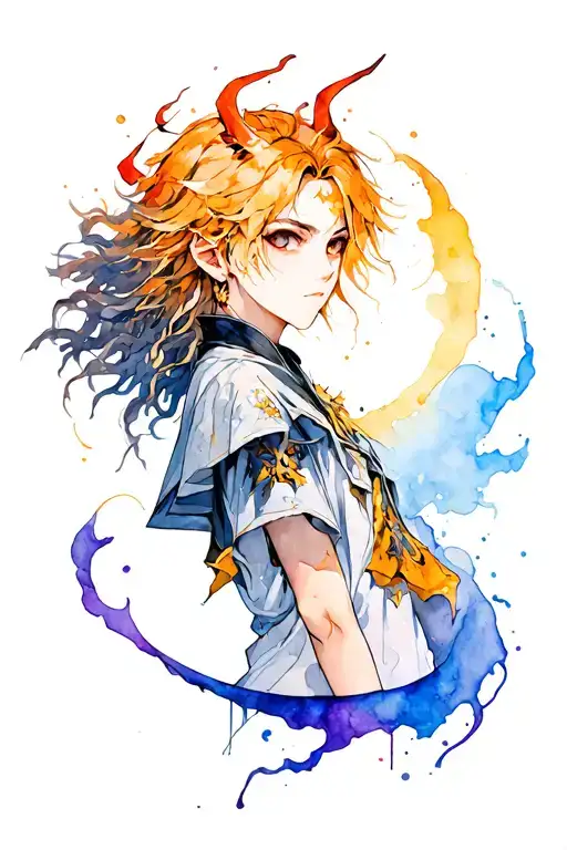 Demon slayer anime tattoo design idea