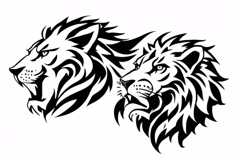 LIONS RBD LOGO + S SMALLVILLE LOGO  + SQUARE FRIENDS TV SHOW  tattoo design idea