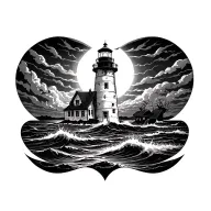 Lighthouse tattoo design idea