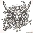 baphomet tattoo design idea