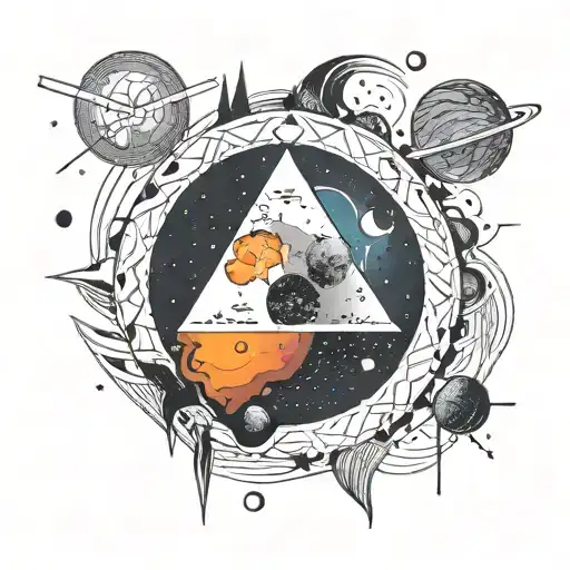 Dark Side of the Moon phases tattoo design idea