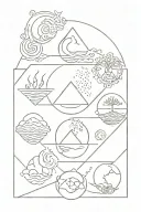 the 4 elements avatar tattoo design idea