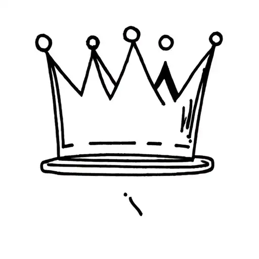 basquiat crown tattoo design idea