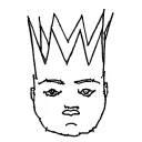 basquiat crown tattoo design idea