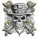 whitebeard one piece Jolly Roger   tattoo design idea